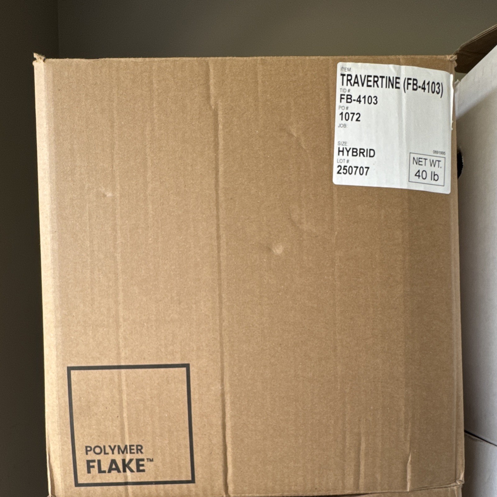 Polymer Flake Travertine (FB-4103) Hybrid 40 lb Box