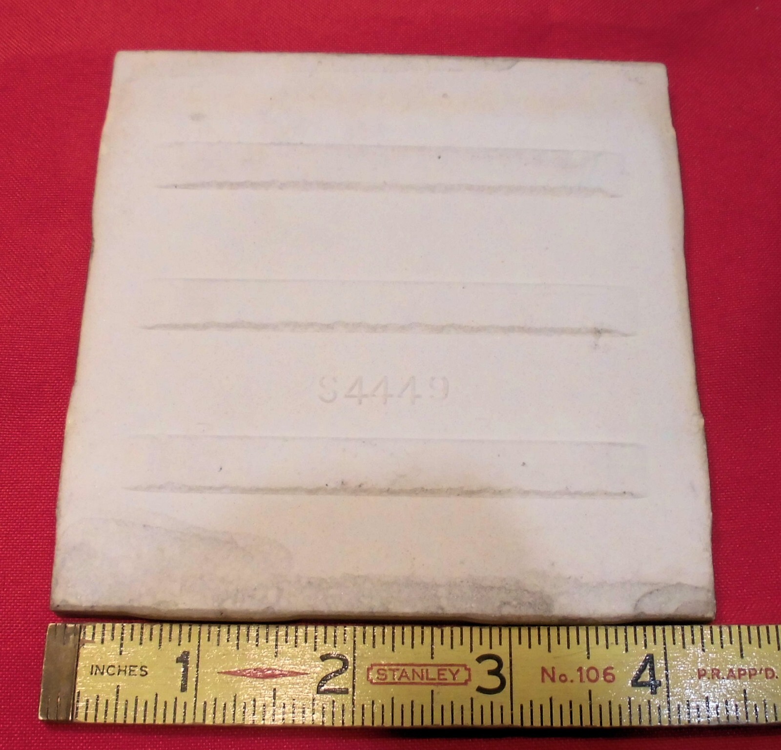 1 pc. Glossy Ceramic Bullnose Tile *Ivory* 4-5/16″ By Robertson Tile Co. New