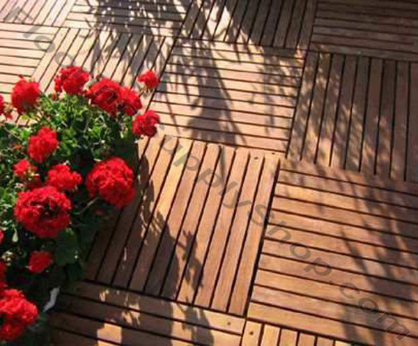 Solid Premium African Teak Wood Mat Unfinished of 16 x 16