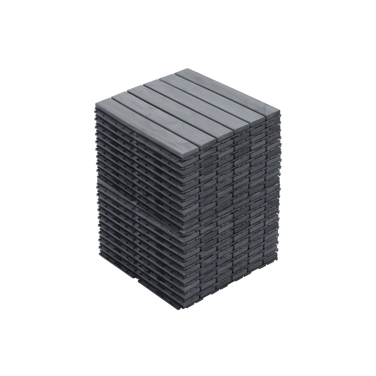 30 PCS Interlocking Deck Tiles Striped Pattern .12″ x 12″