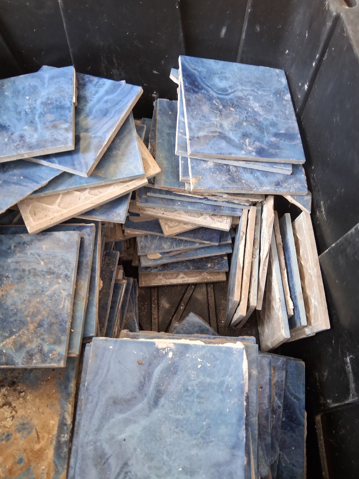 Large tub of ceramic tiles 5.75″ sq