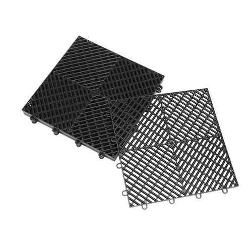 55 PCS 30*30cm Interlocking Deck Tiles Black Anti-Slip PP Deck Tile Modern SALE