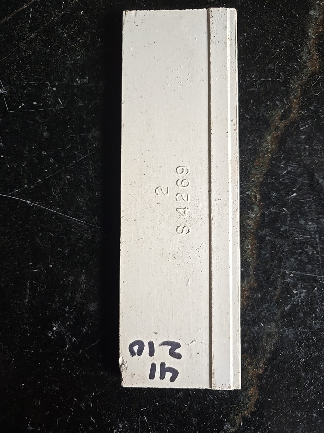 Vintage Ceramic Flat Bullnose Sand Trim Tile 2″ X 6 1/8″ NOS