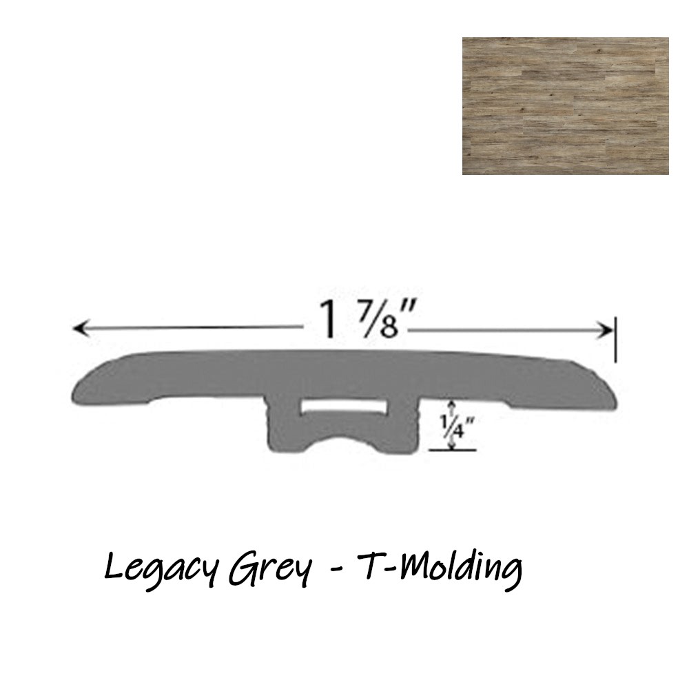 PRODURA Legacy Grey Waterproof 22mil Click Luxury Vinyl Plank 48″x7-3/8″x6mm
