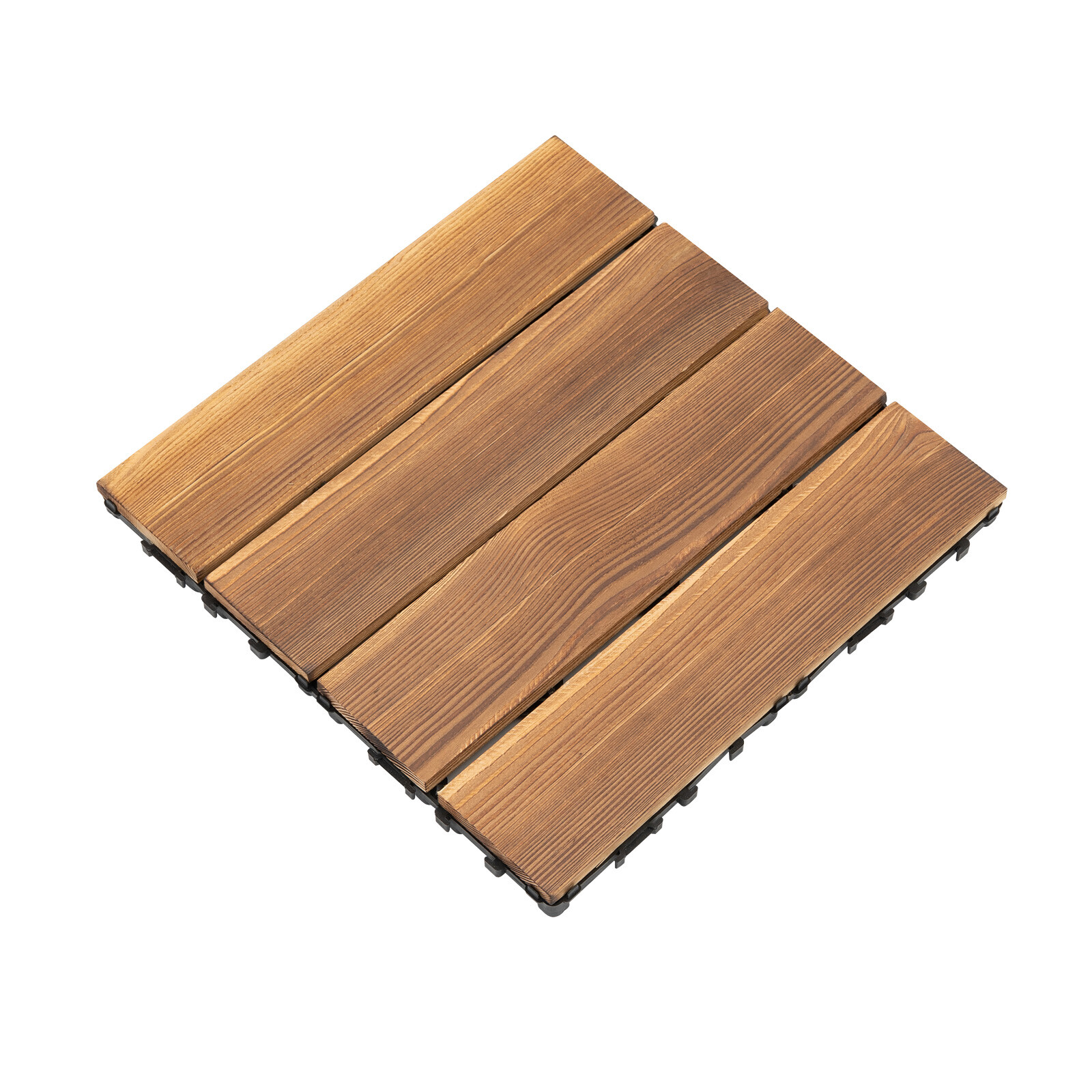 36pcs Deck Tiles Interlocking Patio Wood Flooring Pavers Tiles Outdoor Non-slip