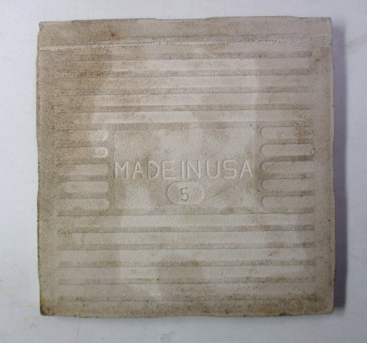 1 Wall Tile Interceramic USA 4-1/4″ Satin Brown Specks on Light Beige Wrinkled