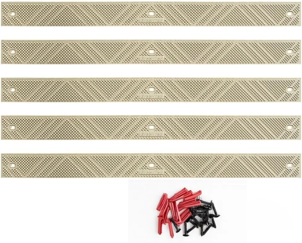5 Pack Non-Slip Decking Strips 24″x2″ | Durable Polypropylene | Beige