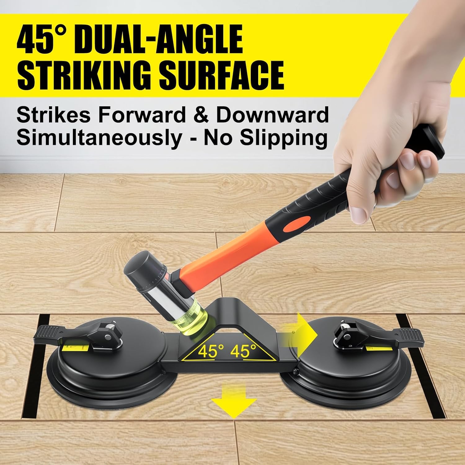 Floor Gap Fixer Tool – Heavy Duty 45° Striking Surface Floor Gap Repair Tool wit