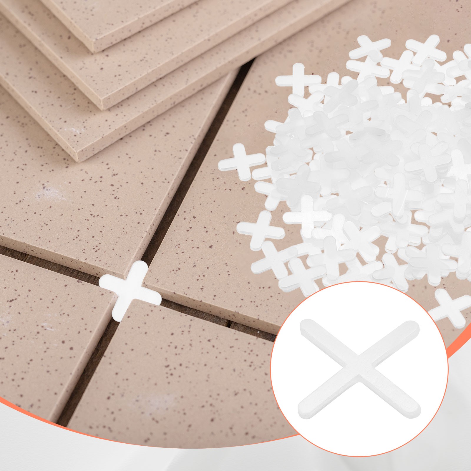 600Set 1/12″ 2 mm Tile Spacers Cross Plastic Spacers White