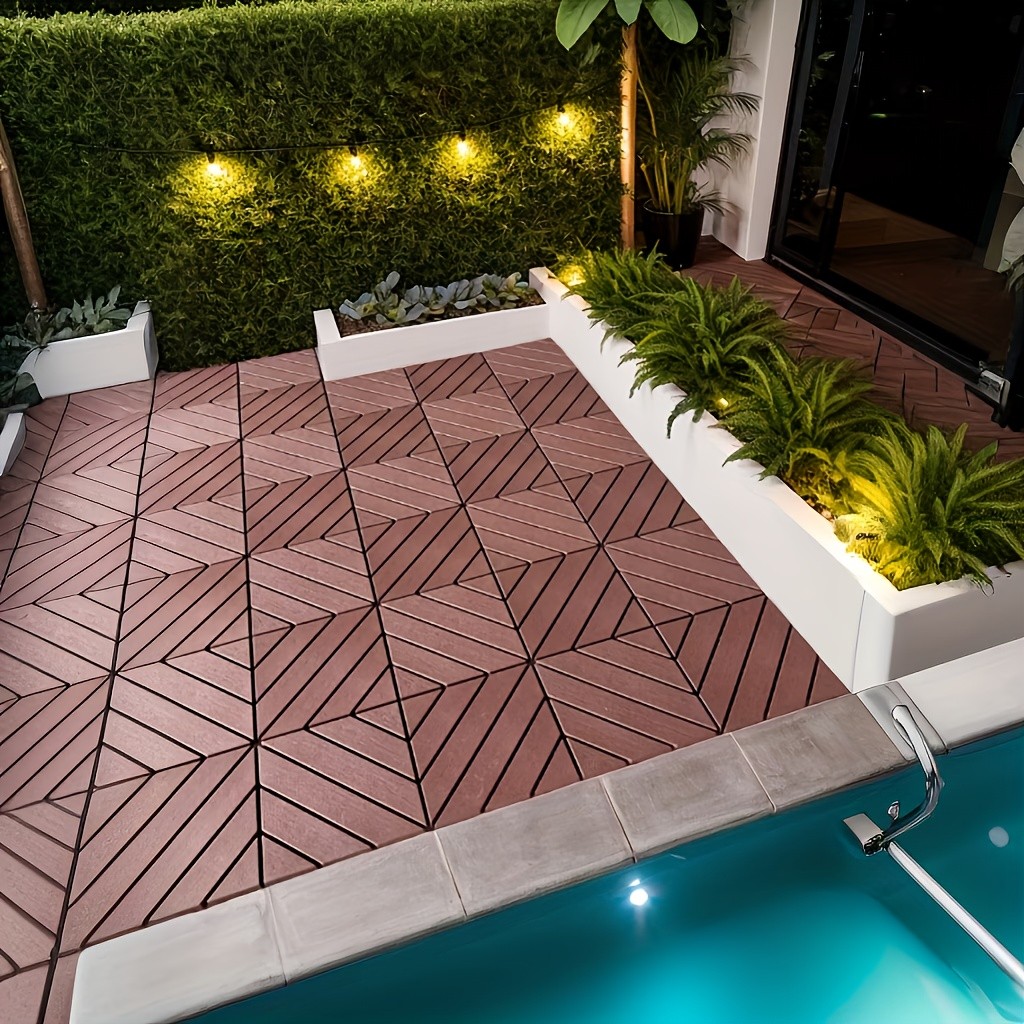 Interlocking Deck Tiles – 44 Packs of 12″ X 12″ Terrace Tiles