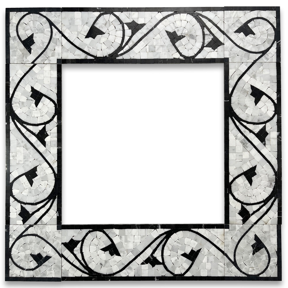 B4689P Marble Mosaic Border Listello Accent Tile Agean Bianco 5×14.5 Polished