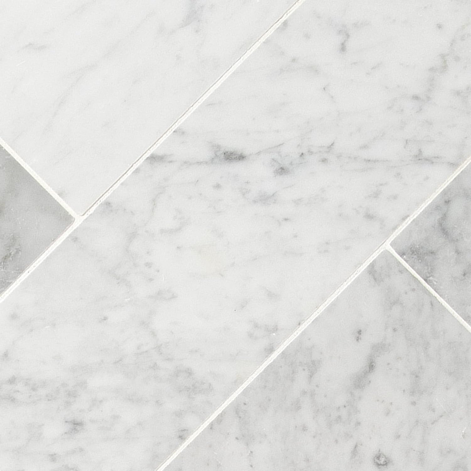 Carrara White 12×4 Honed Marble Subway Tile for Kitchen & Bath Design