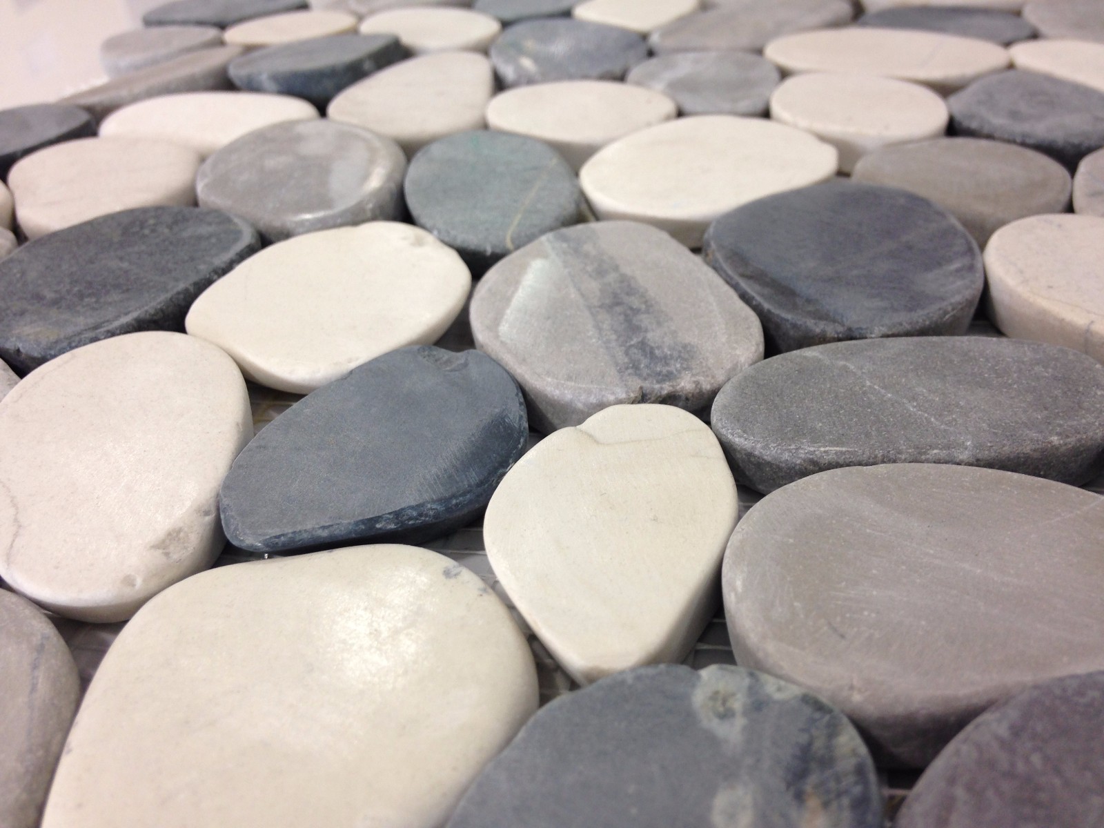 Pebble Stone Tile Valencia Cool Blend 12×12 River Rock Stone Shower Floor Wall