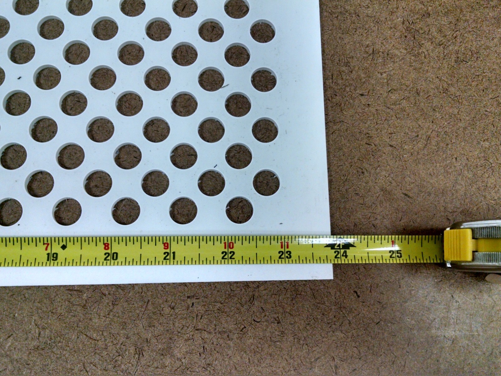 2’x2′ White Plastic Perforated Ceiling Tile with 1/2″ holes-2pack