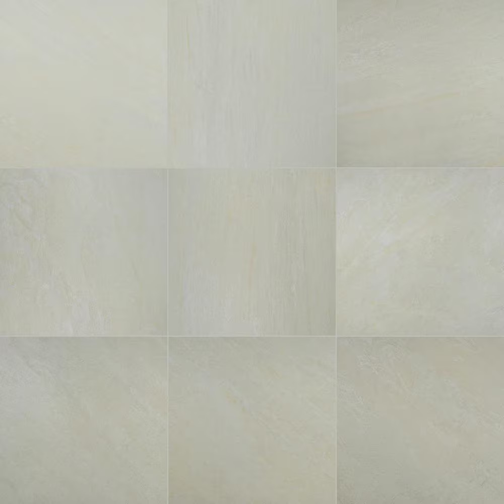Quartz White 24 In. X 24 In. X 0.39 In. Matte Porcelain Quartzite Look Floor and
