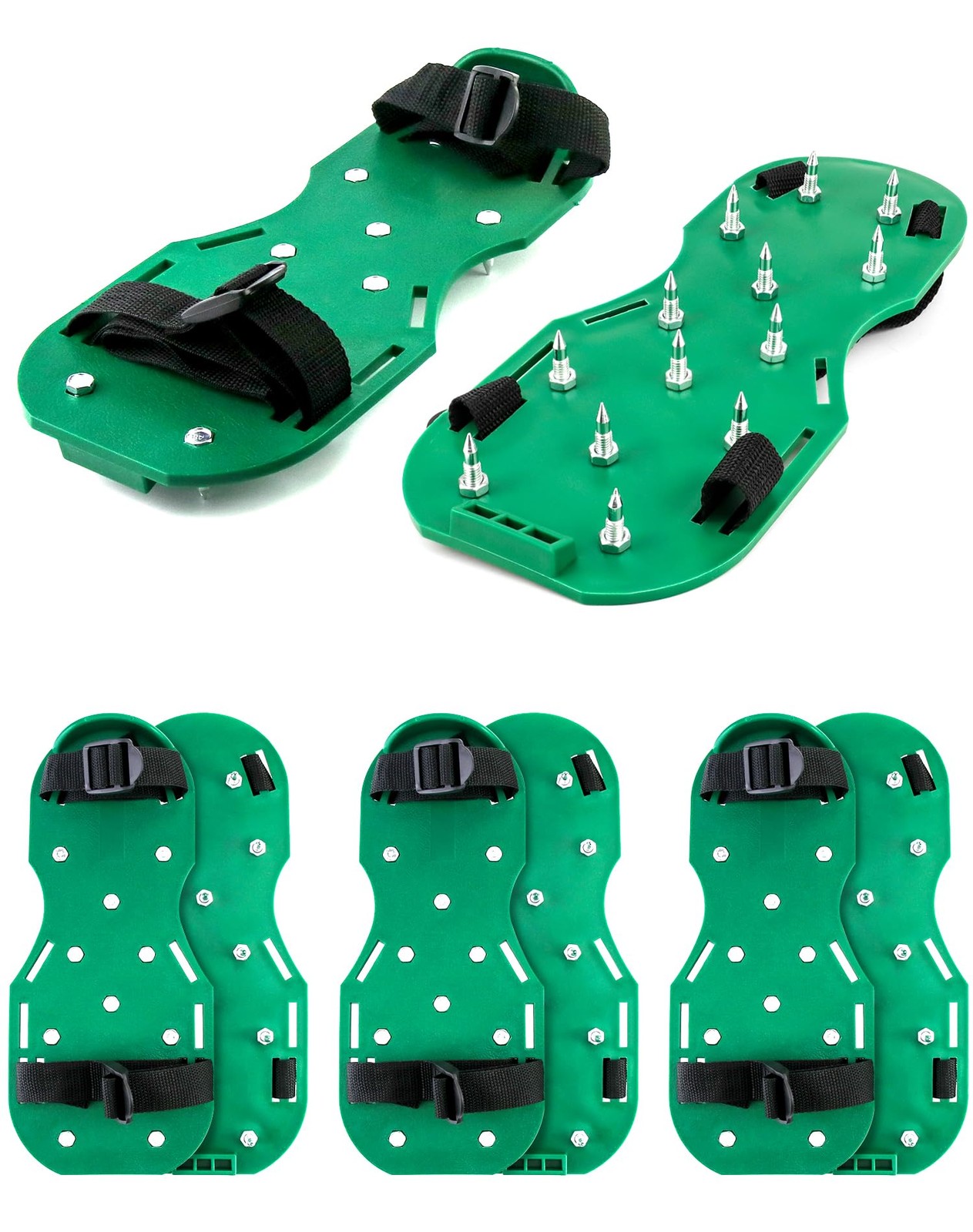 QWORK Gunite Spiked Shoes With 3/4 Short Spikes Perfect For Epoxy Floor, Overlay
