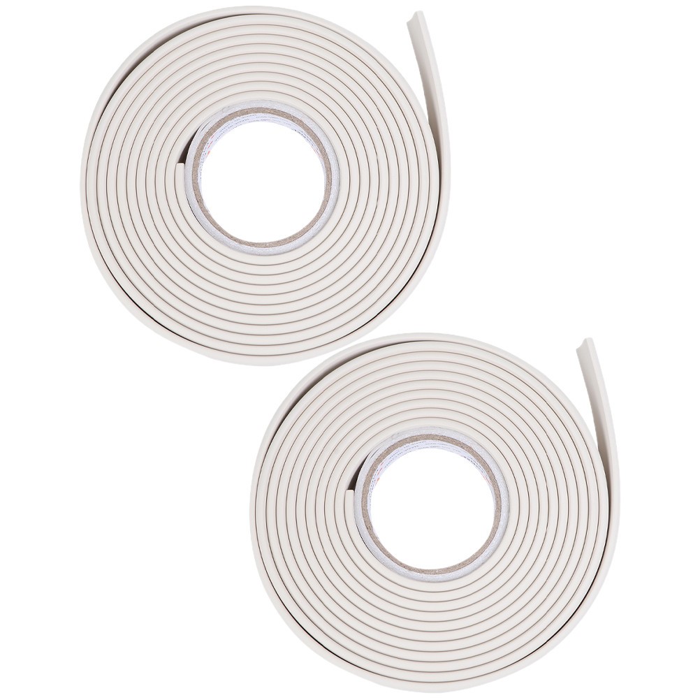 Reusable Plastic Caulk Strip for Wall Baseboard Strong Adhesive White Tape
