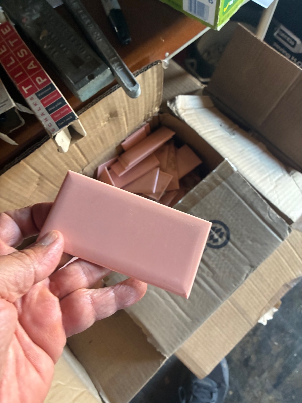 280 plastic wall tiles 4.2 inch square vintage mid-century modern plus see video