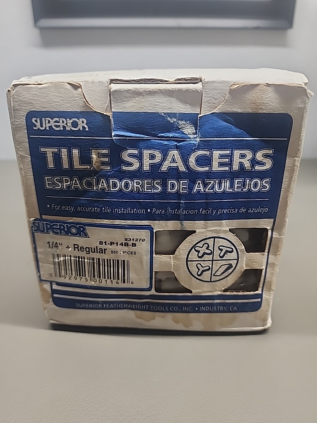 Superior Tile Spacer 1/4″ Regular 550 Pieces 81-P14-B