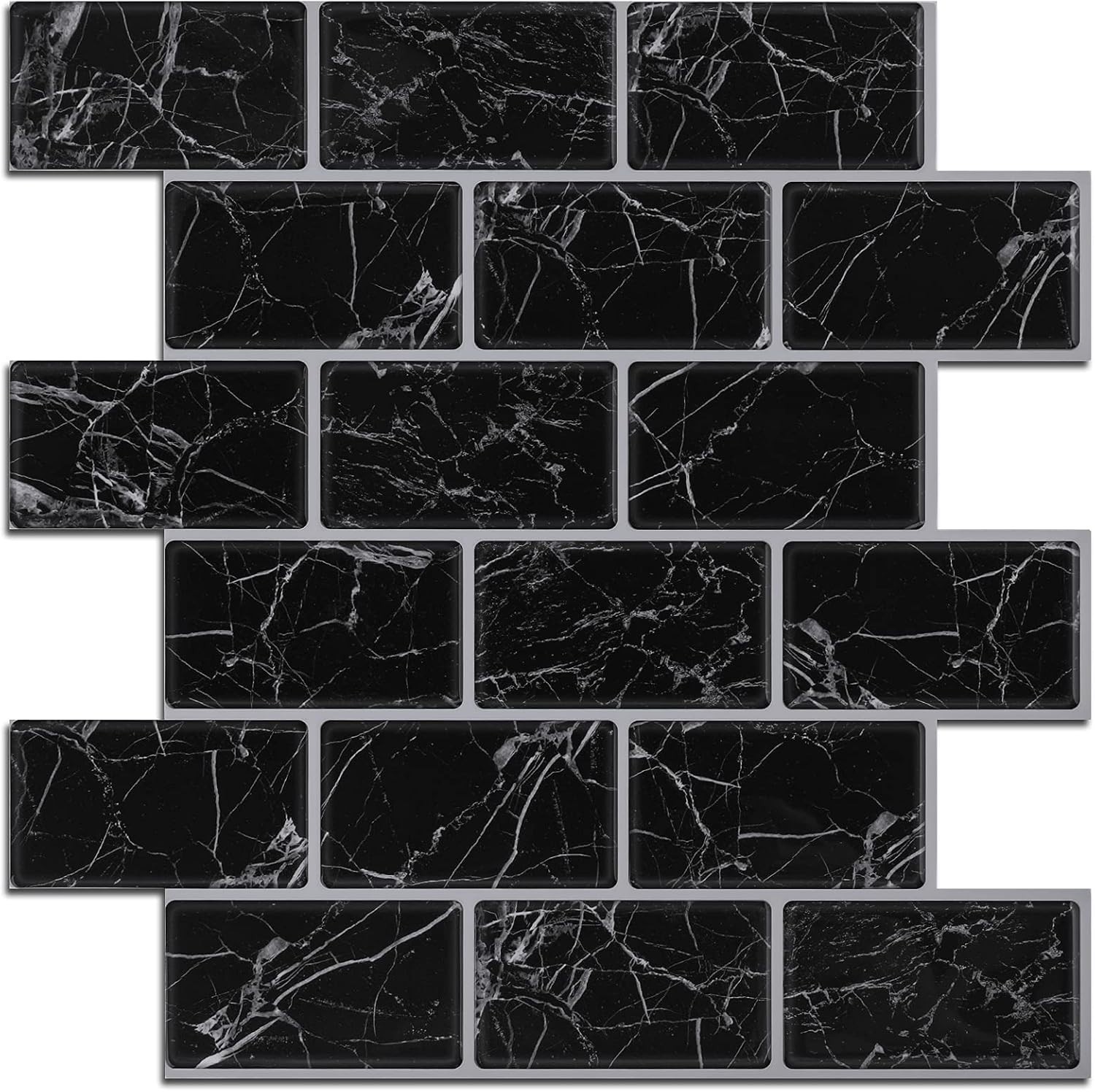 5-Sheet 12″ x 12″ Thicker Design Stick on Backsplash Tiles