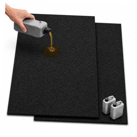 Oil Spill Mat, 2 Pack 39″ x 59″ Garage Floor Protector, Absorbent Oil Pad with