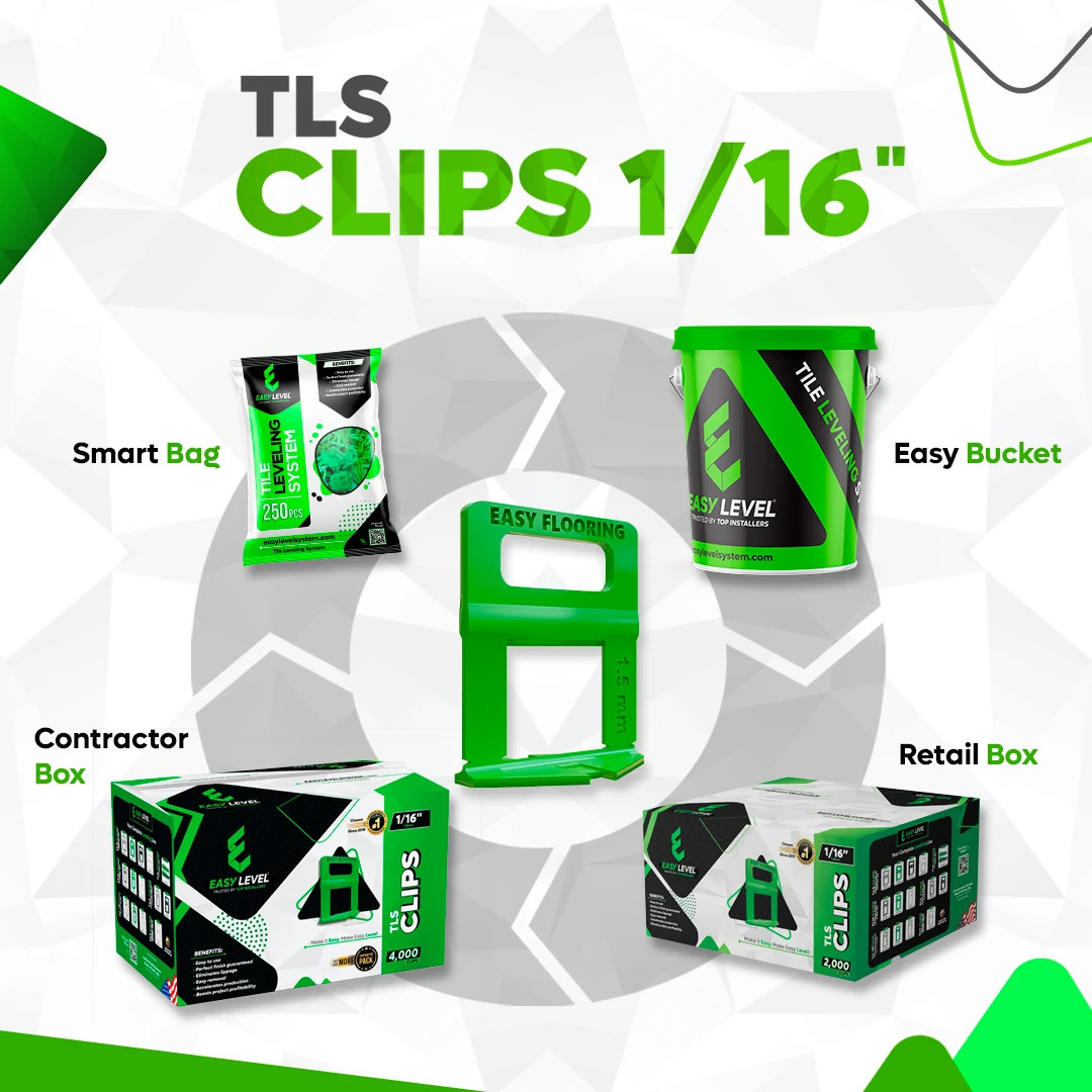 Tile Leveling System Clips 1/16″ (1.5 mm) – Standard Spacers