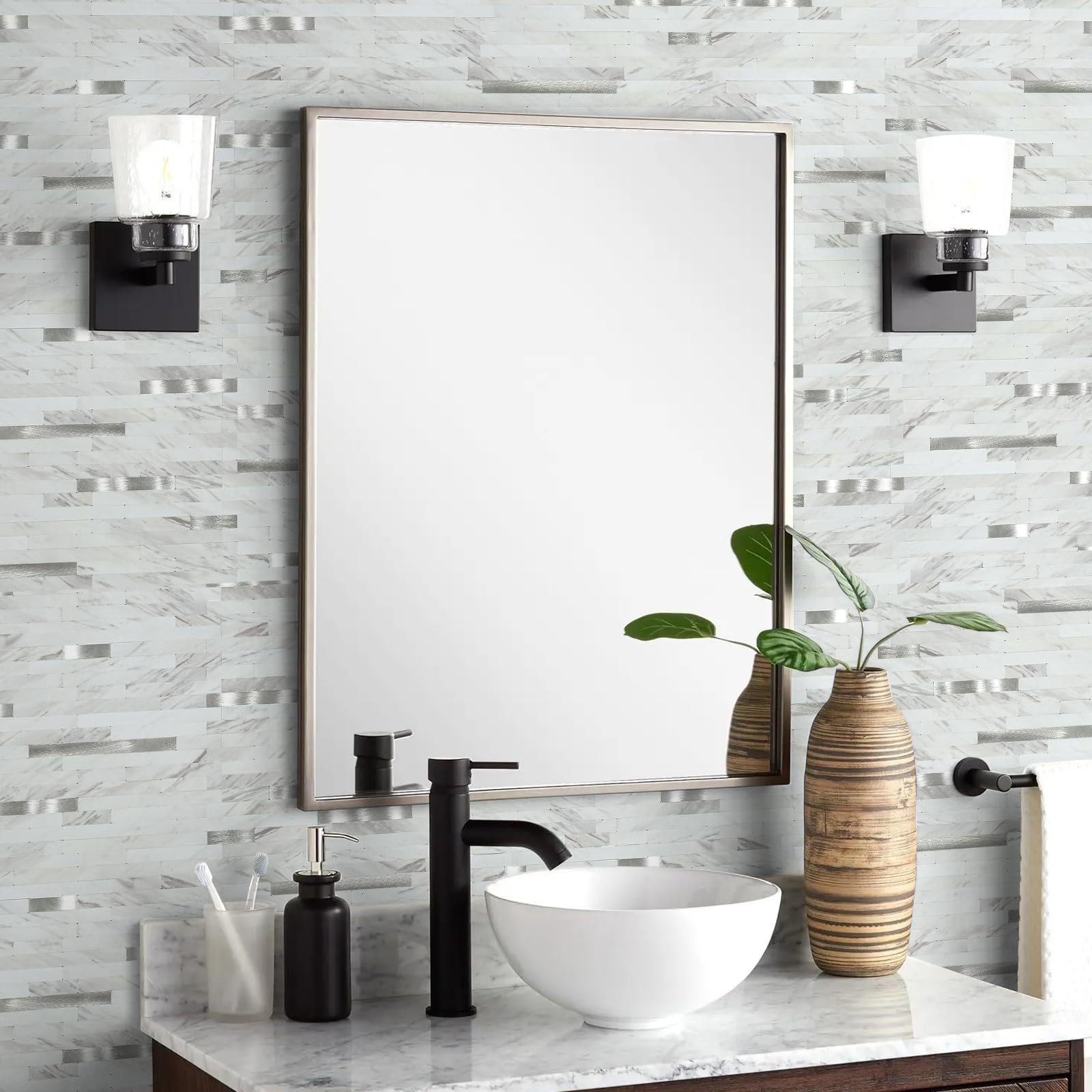 20 Pieces Peel and Stick PVC Mosaic Backsplash,for Kitchen Backsplash,Etc