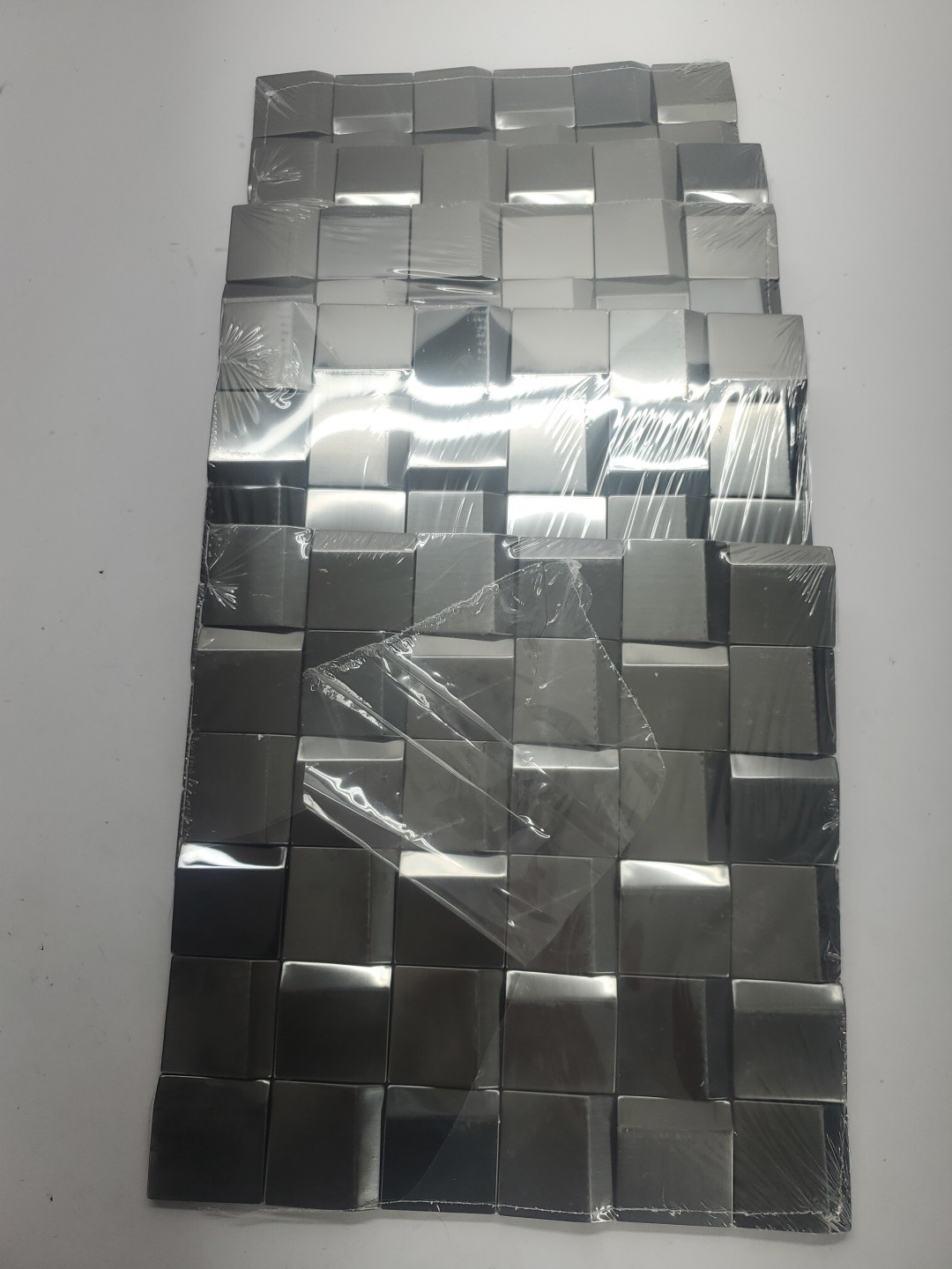 5 Sheets Wall Backsplash Tile, Metal 3D Wall Backsplash Mosaic Tile Sheets