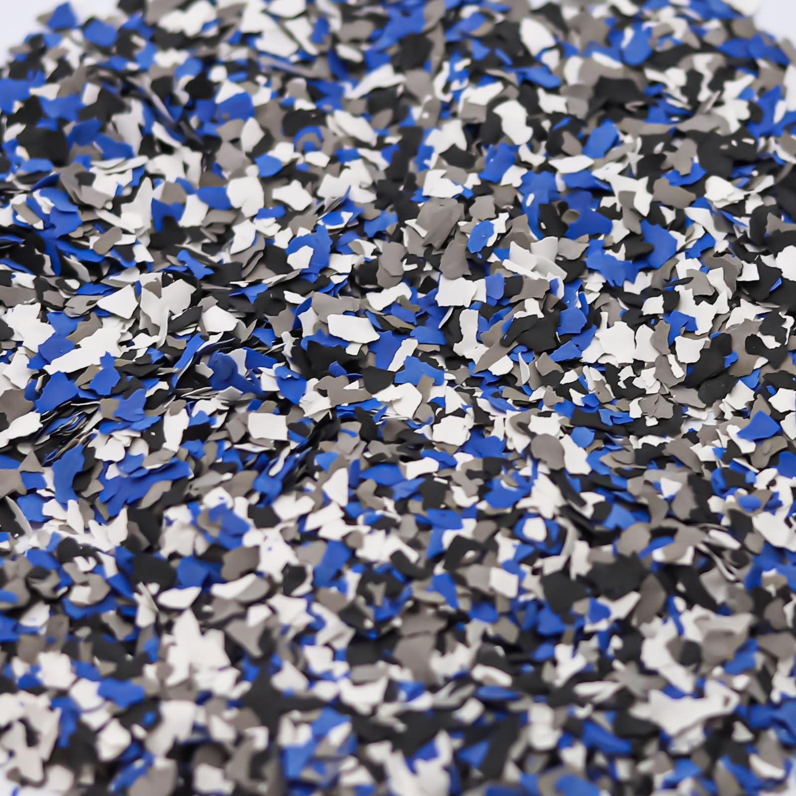 KEPYDRMTF Epoxy Floor Flakes Black White Blue Grey 2lb