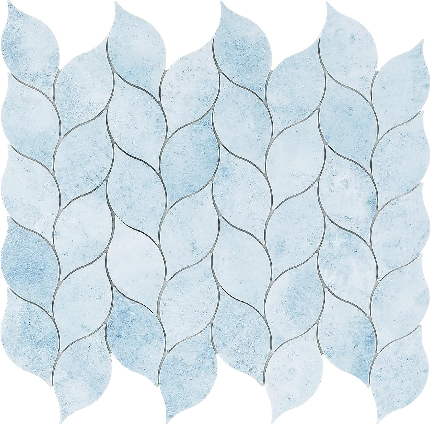 10-Sheet Peel and Stick Backsplash Tile for Kitchen Self Adhesive Pastel Blue S5