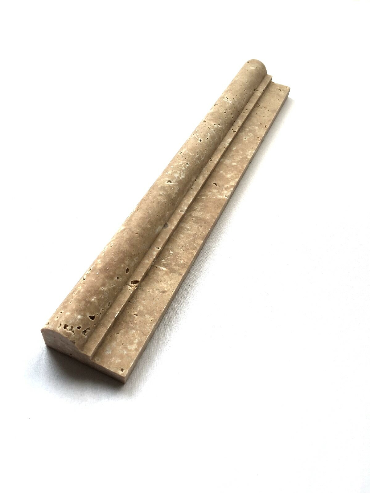 2″ X 12″ Walnut Travertine Chair Rail Ogee Profile Trim Molding Wall Tile