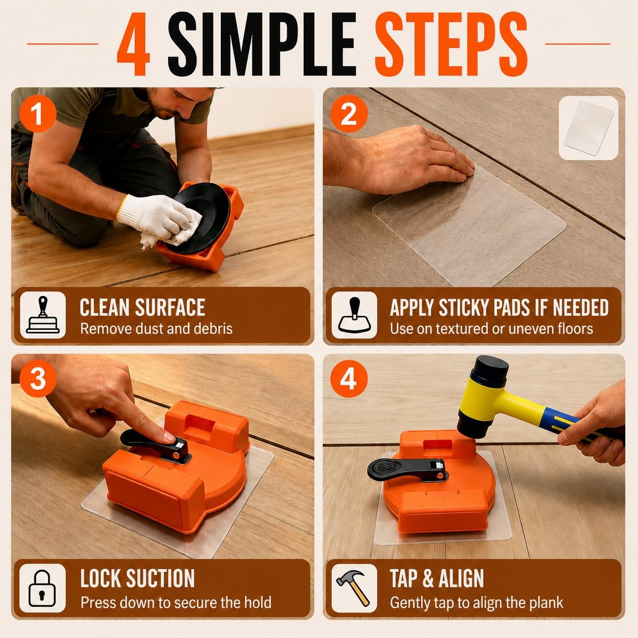 Floor Gap Fixer Tool for Laminate Flooring, Floor Gap Repair Kit with Strong …