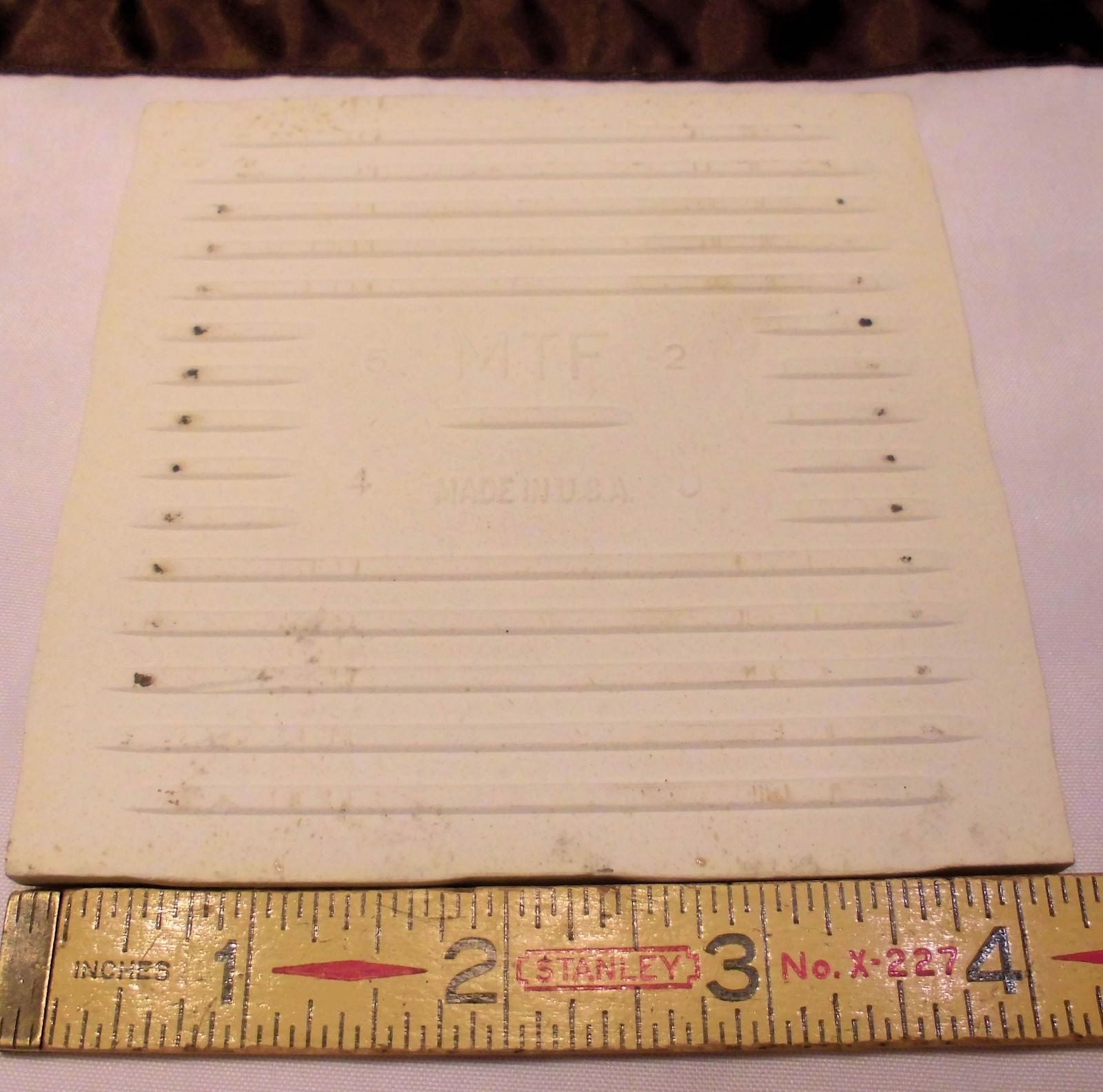 1 pc. *Coffee Color Brown* Ceramic Tile: 4-1/4″ Crystal Glazed by M.T.F. NEW