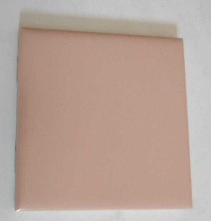 1 Wall Tile Mosaic USA 4-3/8″ Square Satin Creamy Peach Pink Ceramic 1950s Retro
