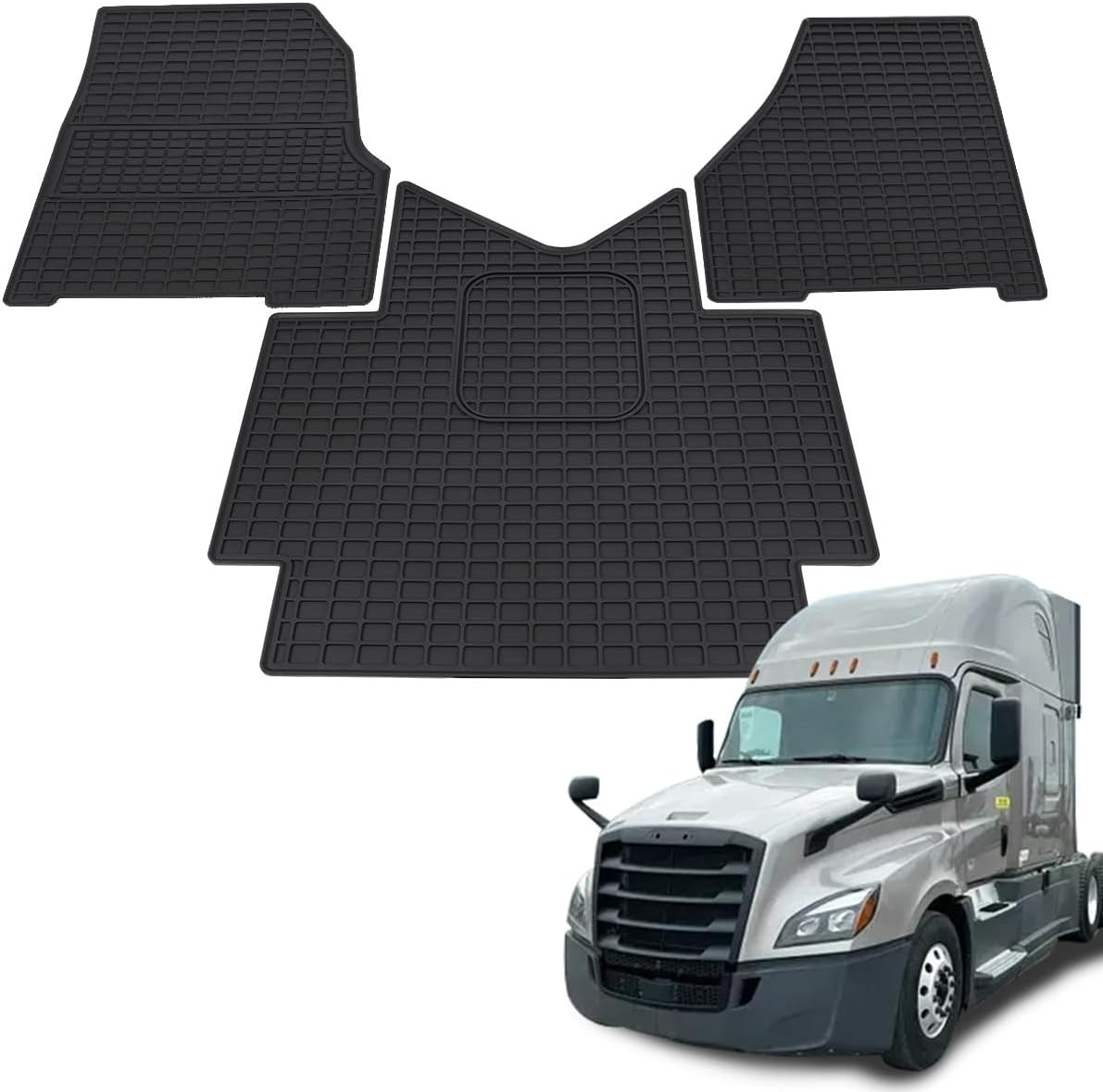 Floor Mats Fit for Freightliner Cascadia 2018-2026 | Heavy Duty Truck Floor Rubb