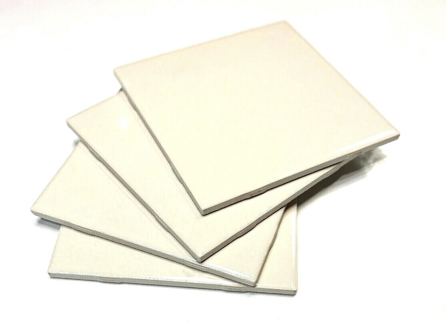 6×6 Polished Almond Ceramic Backsplash Wall Tile Bath Kitchen 1SF