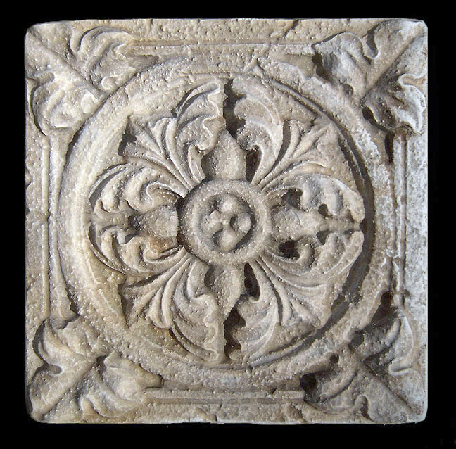 Ancient Greek Rosette Kitchen Backsplash Decorative Sculpture Relief Tile