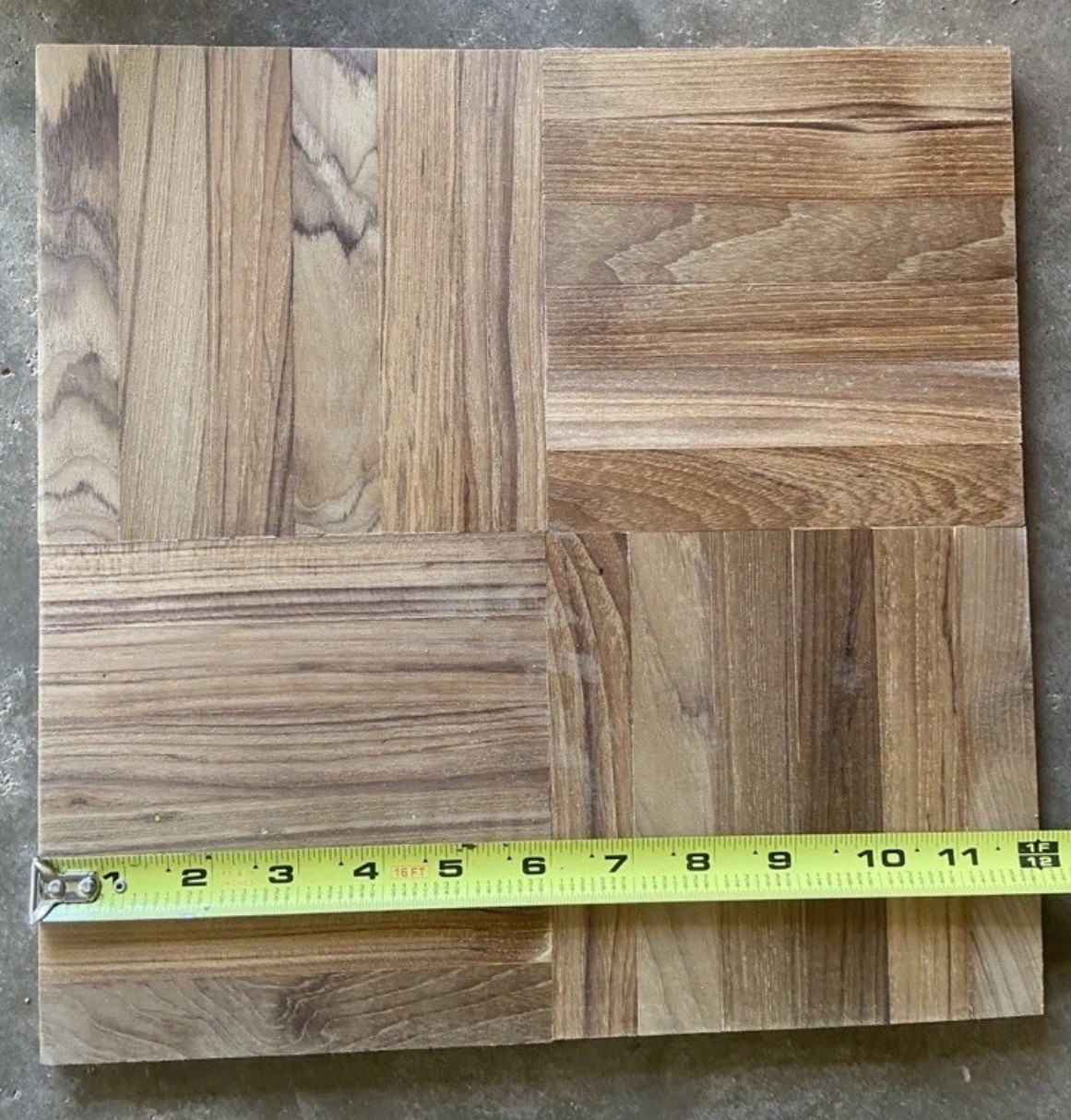 Parquet Teak Floor Tile! 12”x12” Amazing Find! 25 Tiles Per Box Great for Boats!