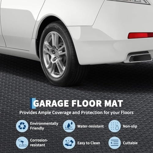 4×6 Ft Garage Floor Mat – 2.8Mm Thickened Black – Commercial Grade PVC – 4×6 FT