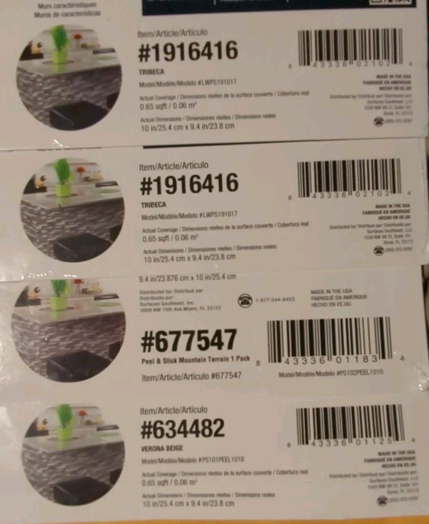 Peel & Stick Mosaics Wall Tiles Black/White/Grey/Copper #1916416, 677547, 633482