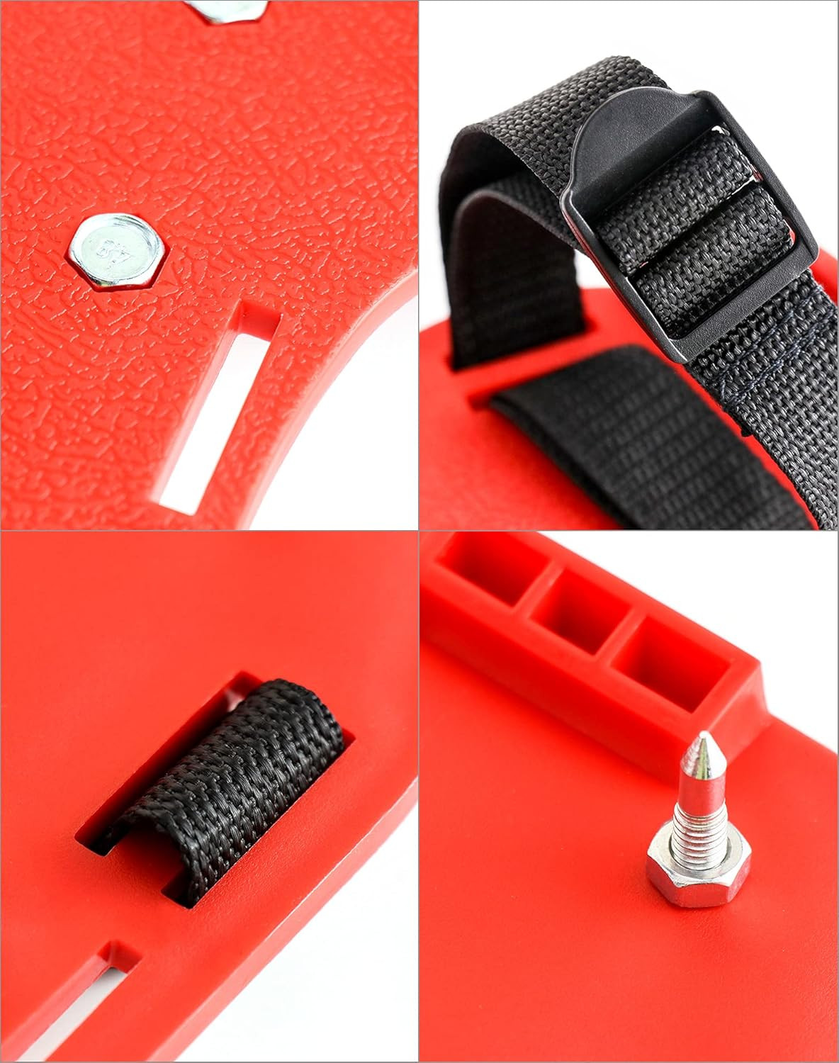 Spiked Floor Shoes for Epoxy & Overlays, Short Spikes, Strap Fastening, Pair 2pc