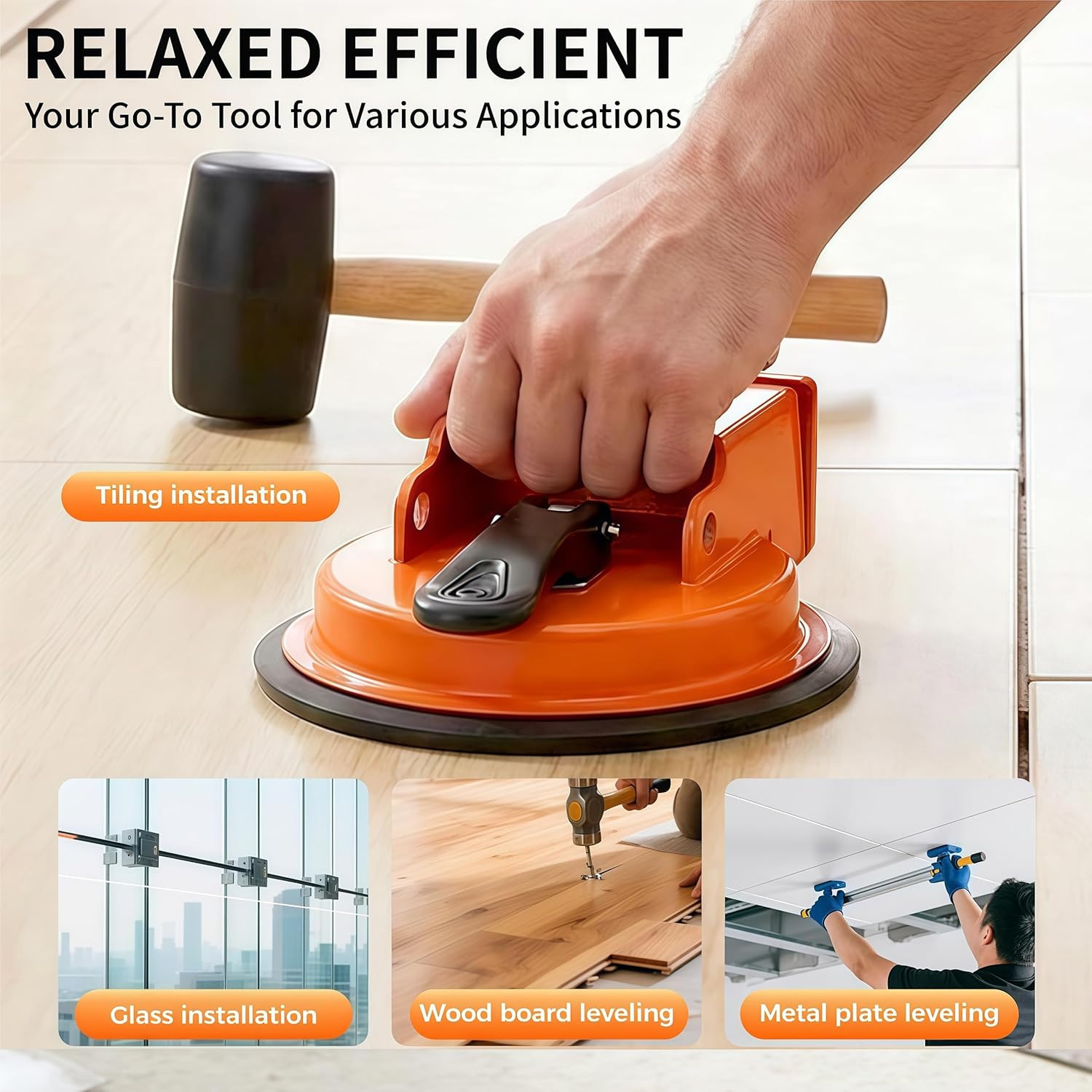 Floor Gap Fixer Tool Heavy Duty Plank Grabber with Suction Cup Floor Gap Repair