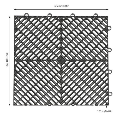 55 PCS 30*30cm Interlocking Deck Tiles Black Anti-Slip PP Deck Tile Modern SALE