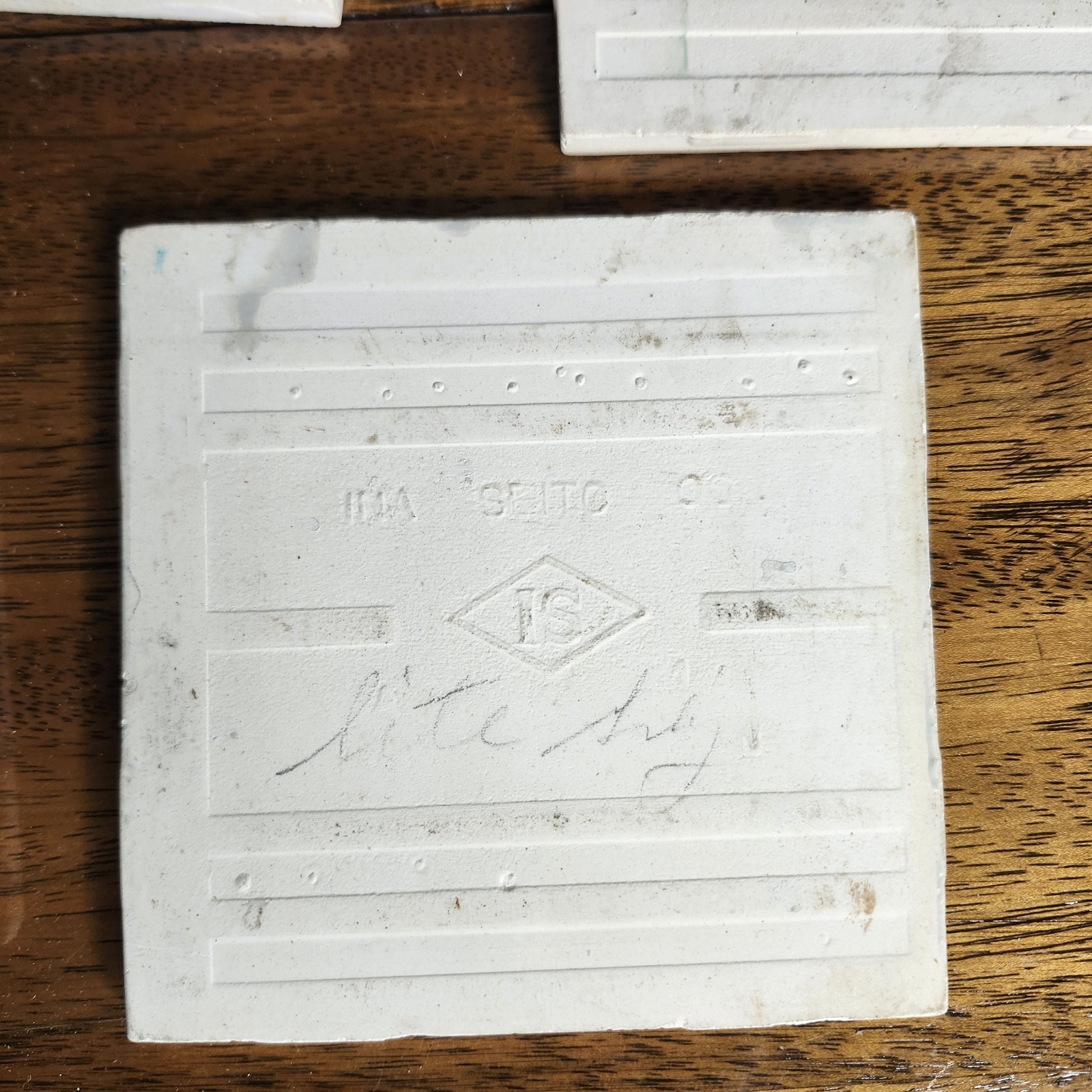 Vtg 4.25 x 4.25 Semi-Gloss Ceramic Wall Tile Made in USA Lot Of 15+ Tiles Read D