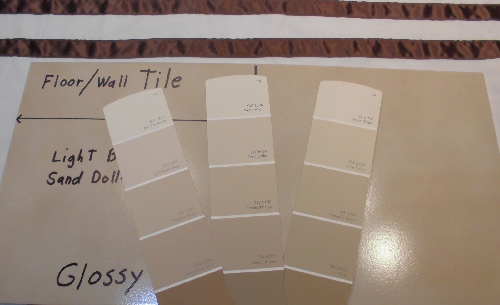 1 pc. *Light Brown* Ceramic / Porcelain Floor Tile 8″ X 8″ Smooth Glossy Finish