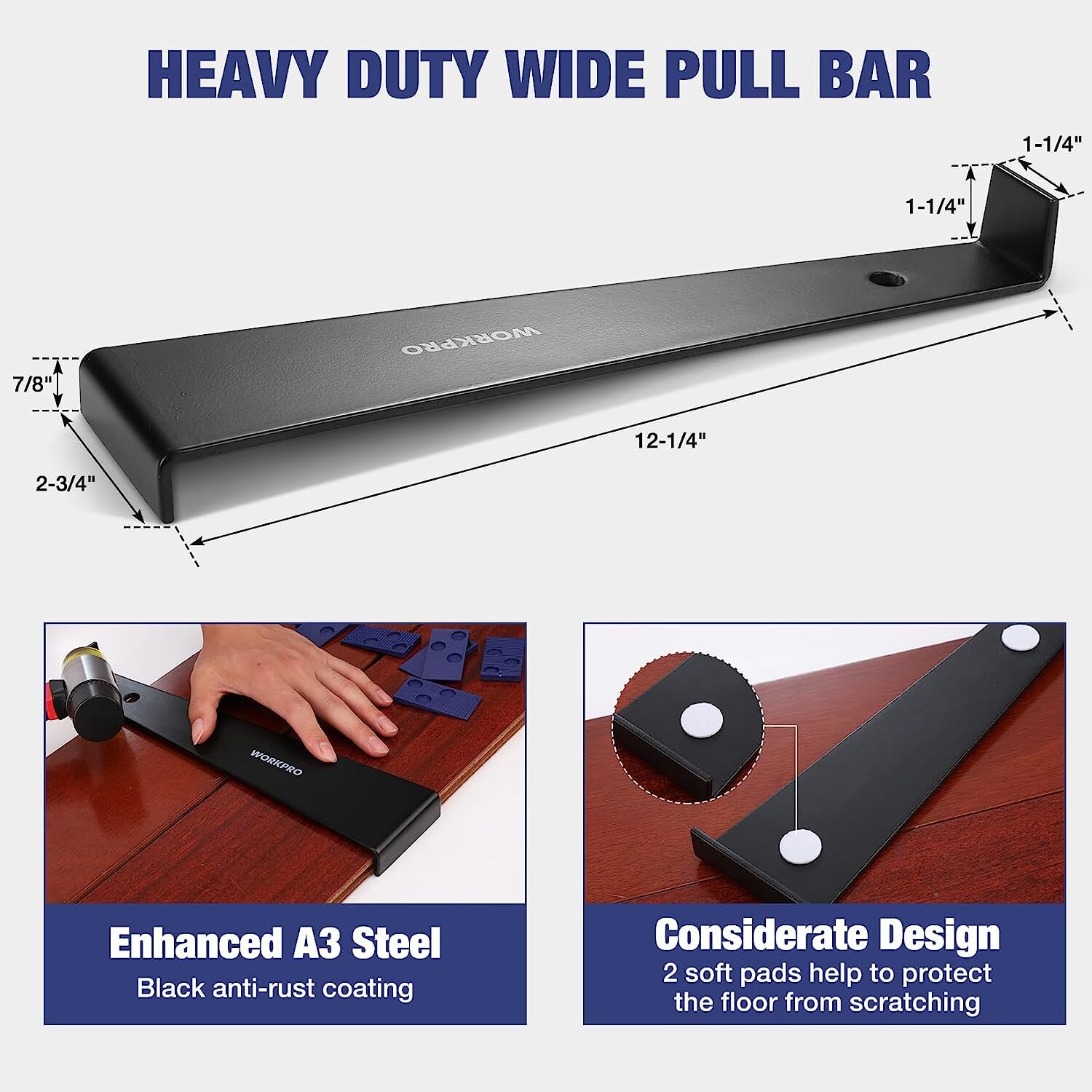 WORKPRO 13″ Flooring Cutter/Laminate Flooring Installation Tools Knee Pad Spacer