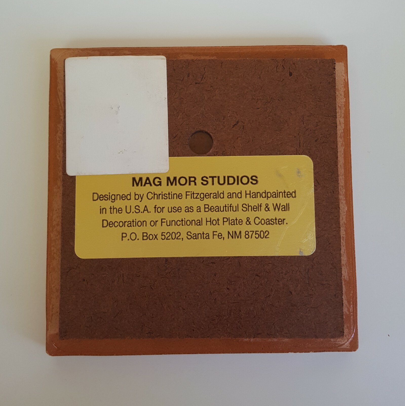 Mag Mor Studios Hand Painted Tile Southwestern Art 4×4 Trivet Coaster Hot Plate