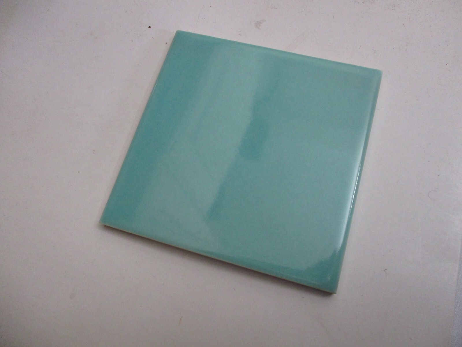 1 Wall Tile Atco USA 4-3/8″ Sq. Aqua Green Turquoise Ceramic 1950s Retro Vintage