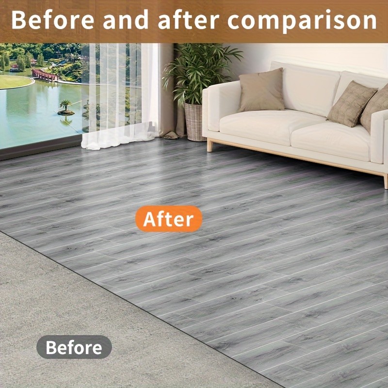 [Wood Grain Flooring Tiles]20pcs Wood Grain SelfAdhesive Flooring Tiles