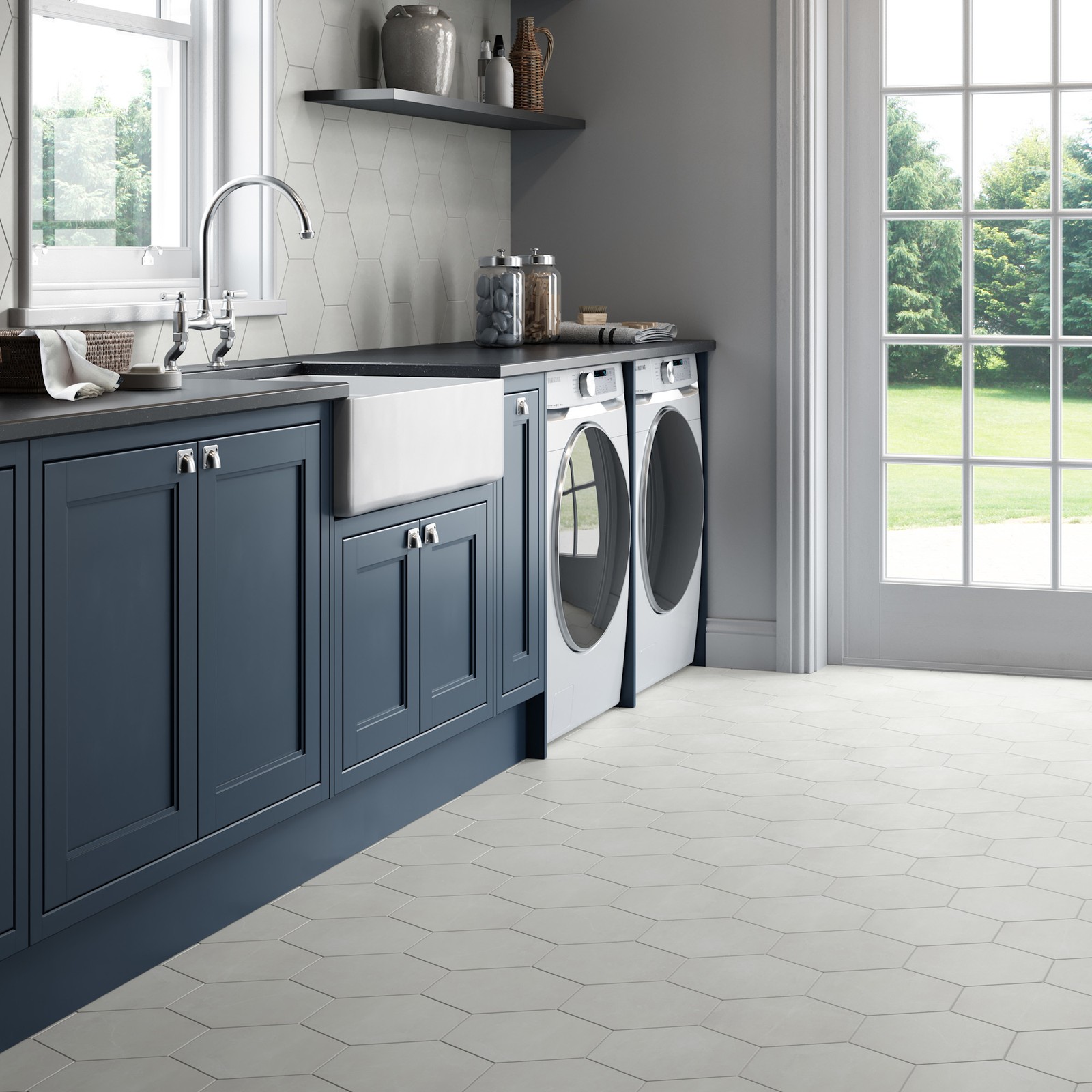 Emser Tile F13STER0810HX Sterlina – 8″ x 10″ Solid Floor and Wall – Asphalt